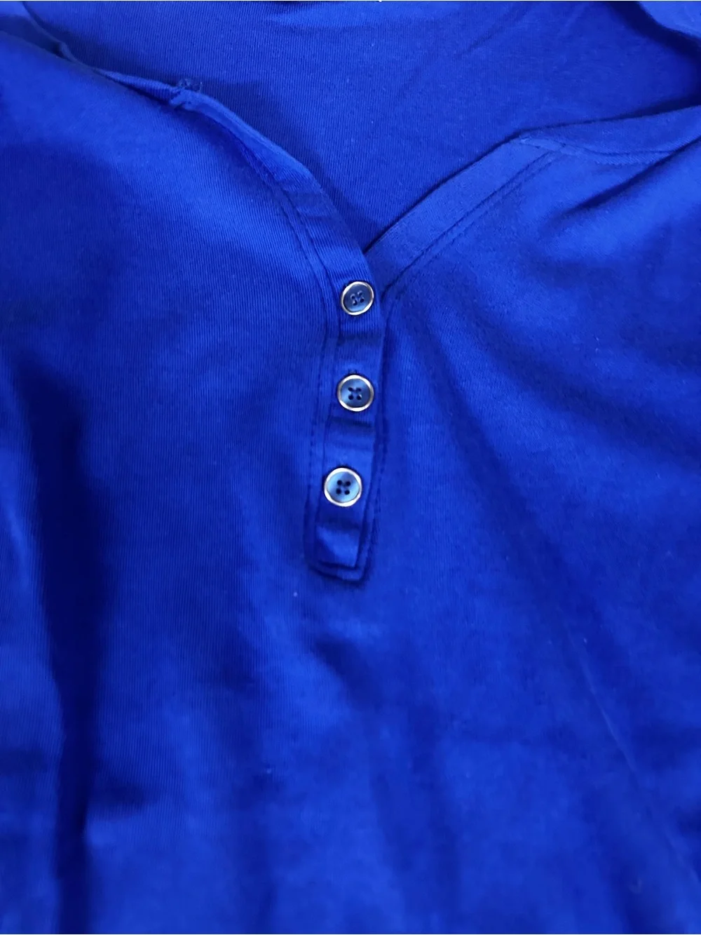 Karen Scott Royal Blue Long-Sleeve Top